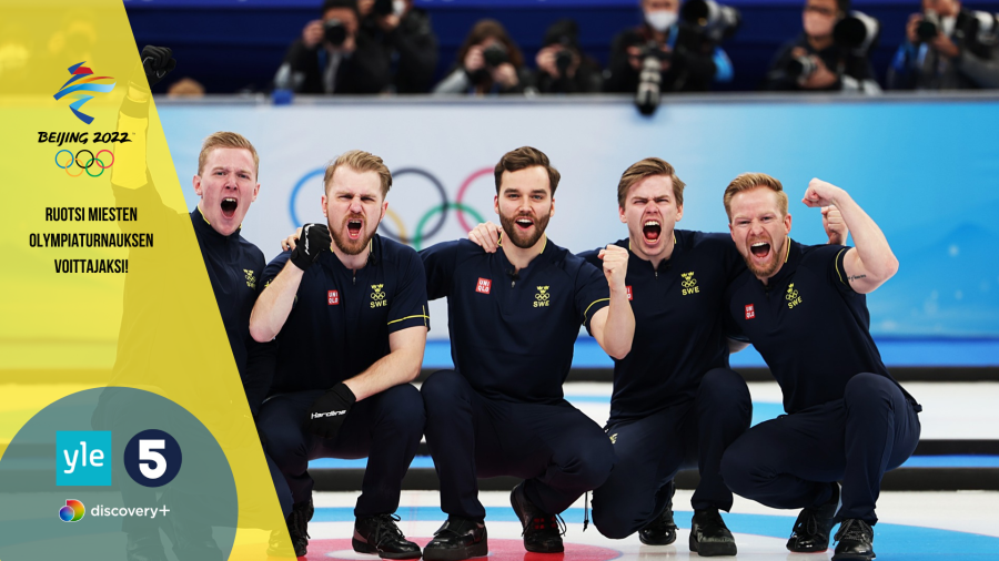 Ruotsin miesten curlingmaajoukkue kultahumussa