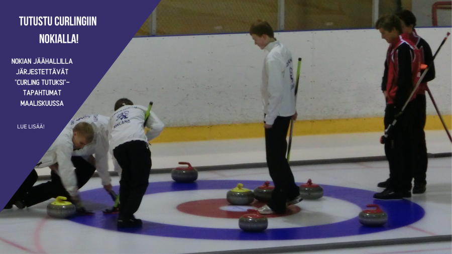 Curlingia jäähallissa