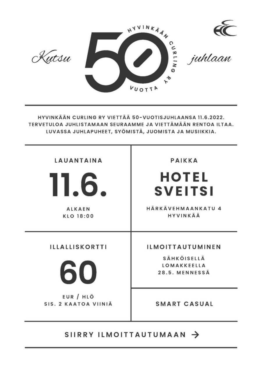 50 vuotisjuhlan kutsu